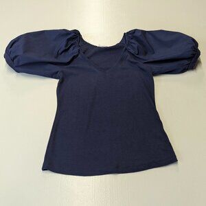 a loves a Balloon Sleeved Tops Size Small Navy
